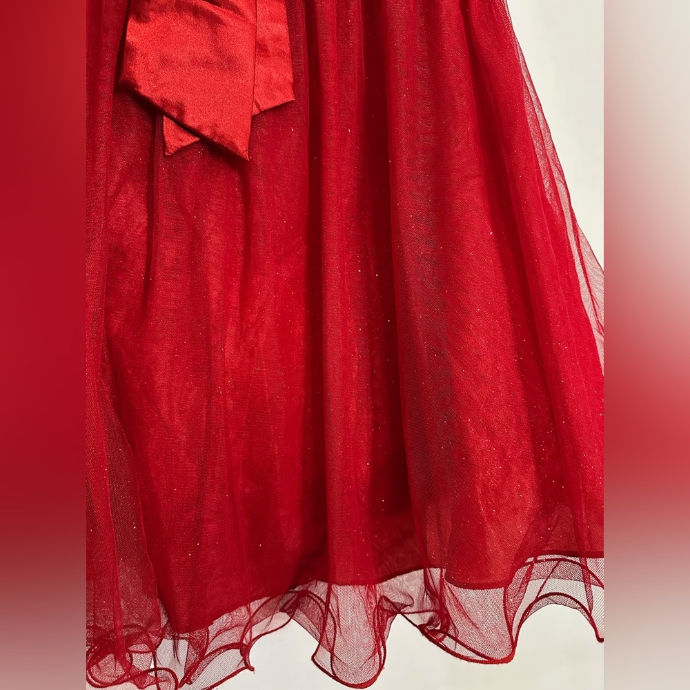Deb Strapless Red Tulle Corset Dress Lace Up Party Prom Homecoming 11/12 Juniors - Picture 4 of 9